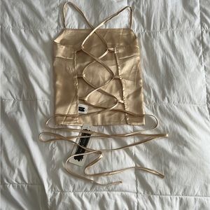 NWT satin crop top